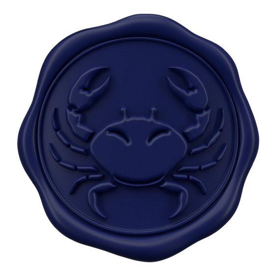 The Cancer seal: the sign’s symbol embossed in the wax