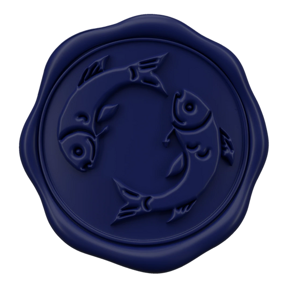 The Pisces seal: the sign’s symbol embossed in the wax